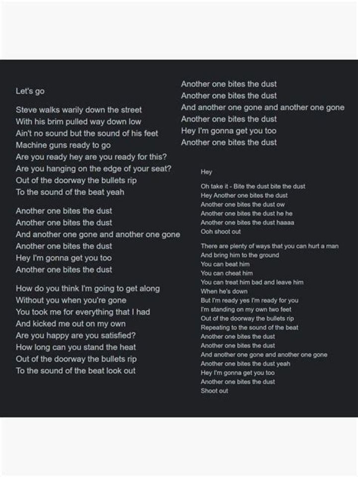 Another One Bites The Dust Rap Tiktok Lyrics and Trend, Find The Sample Here ·
