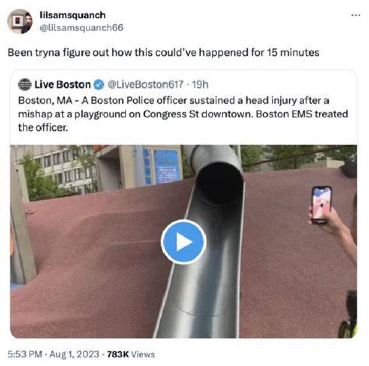 Boston Cop Slide Video Viral On Internet
