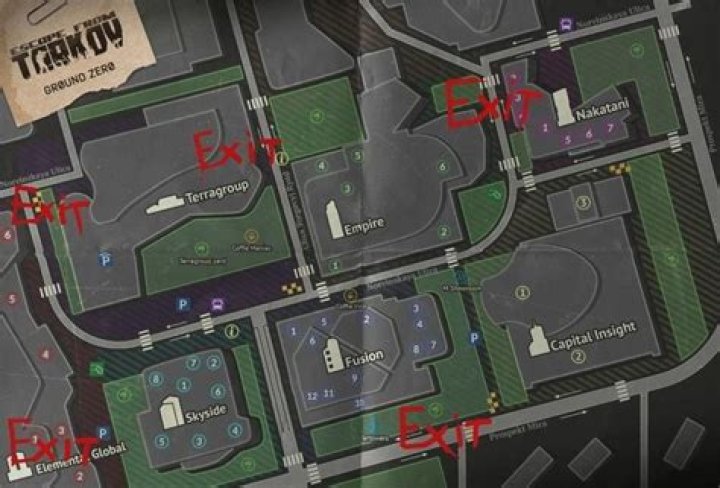 Escape From Tarkov Ground Zero Map, Extracts And Quests Guide