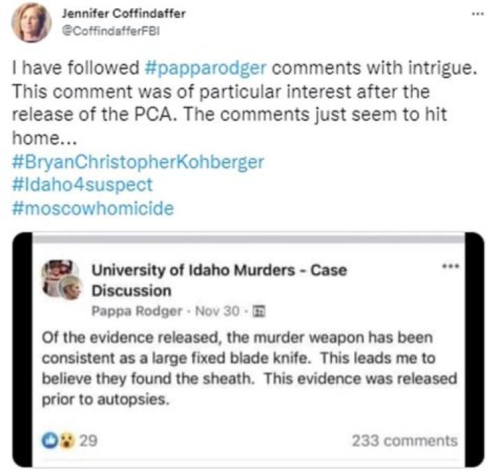 How would anyone besides him know some of this?: Bryan Kohberger Pappa Rodgers Facebook posts