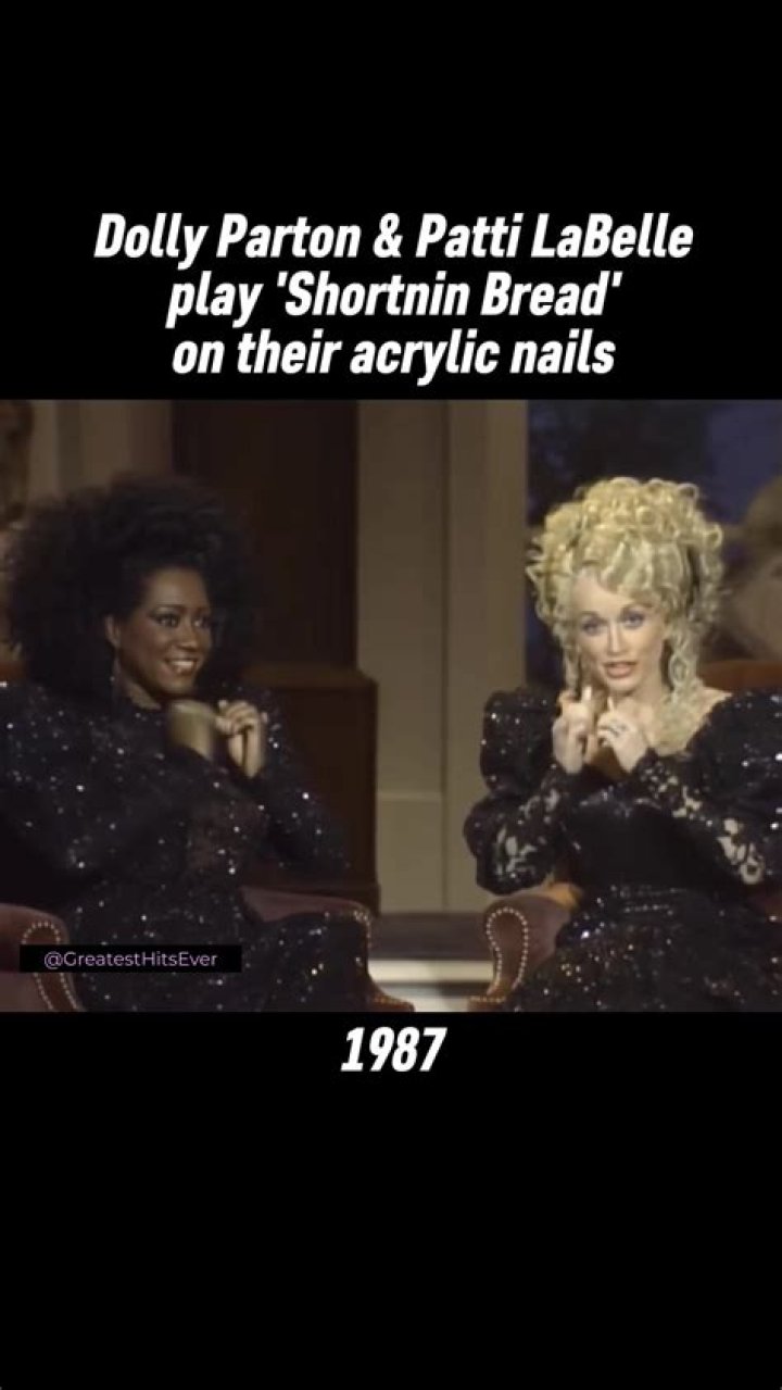 This video of Dolly Parton and Patti LaBelle playing music with their nails is...