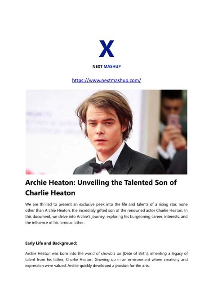 Uncover The World Of Charlie Heaton's Son: Exclusive Insights And Revelations