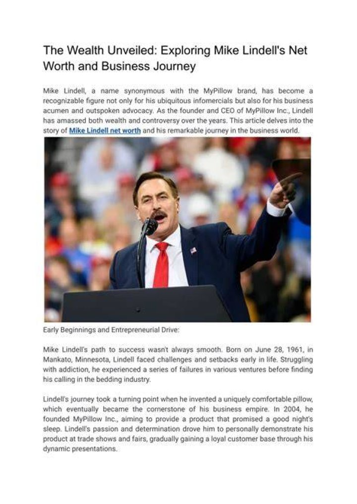 Unveiling Mike Lindell's Net Worth: Success, Controversies And Surprises